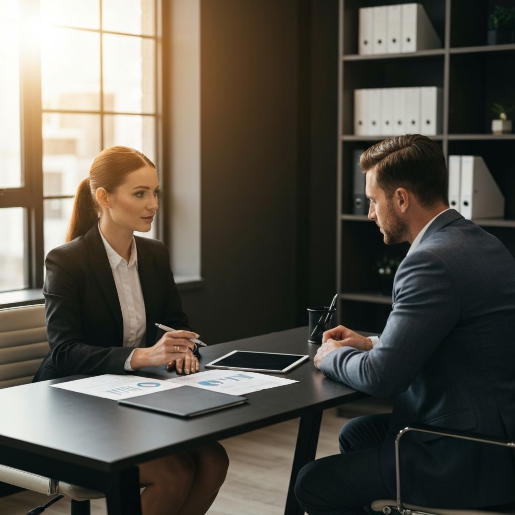 Financial advisor consultation with a client